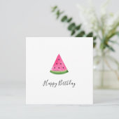 Carte Watercolor Watermelon Wedge (Debout devant)