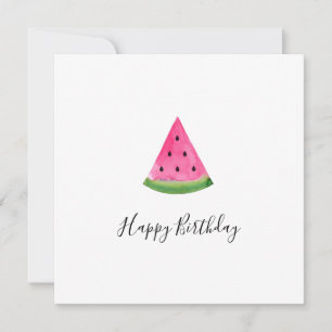 Carte Watercolor Watermelon Wedge