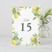 Carte Watercolor Wreath Mediterranean Citrus Wedding (Debout devant)