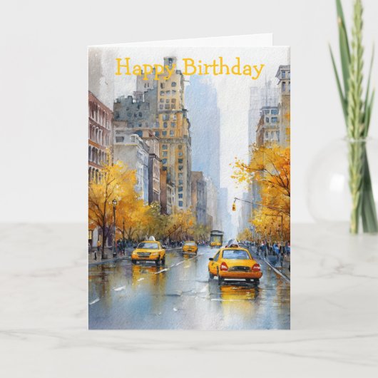 Carte Watercolour Autumn in New York (Devant)