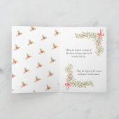 Carte watercolour elegant christmas Folded Greeting Card (Intérieur)