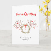 Carte watercolour elegant christmas Folded Greeting Card (Fleur jaune)