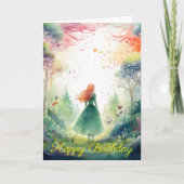 Carte Watercolour Forest Princess (Devant)