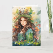 Carte Watercolour Forest Princess (Devant)