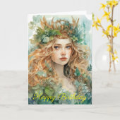 Carte Watercolour Forest Princess (Fleur jaune)