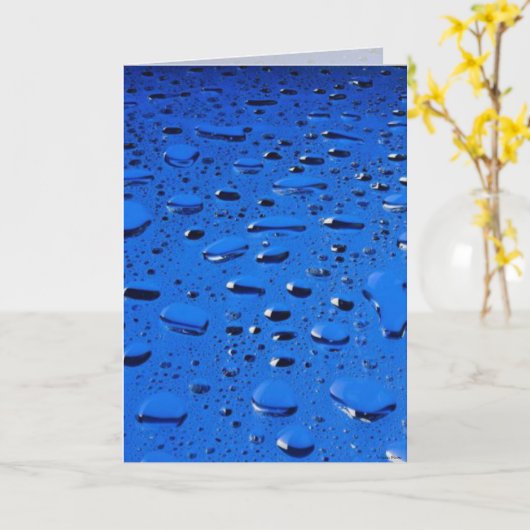 Carte Waterdrops (Fleur jaune)