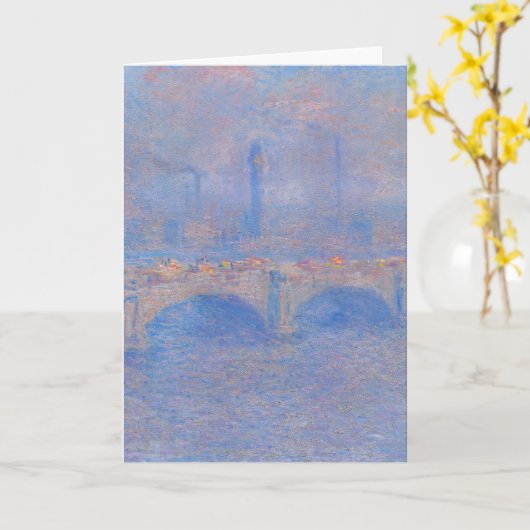 Carte Waterloo Bridge, Effect of Mist by Claude Monet (Fleur jaune)