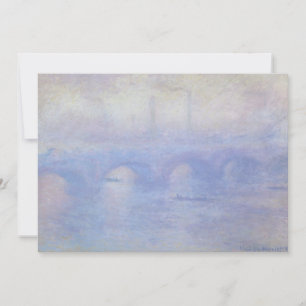 Carte Waterloo Bridge, effet de brouillard par Claude Mo