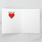 Carte Watermelon Heart Valentine's Day Free Palestine (Intérieur)