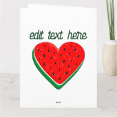 Carte Watermelon Heart Valentine's Day Free Palestine (Dos)