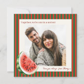 Carte Watermelon Love Photo Valentine Card (Devant)
