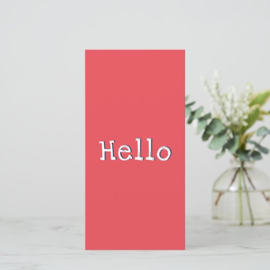Carte Watermelon Rouge Simple Stylish Greeting Hello Car (Debout devant)