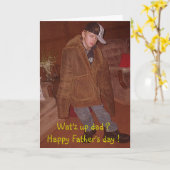 Carte Wat'z up papa? Bonne Fête des pères! (Fleur jaune)