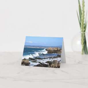 Carte Waves Crashing On Coast, Blank Note Card