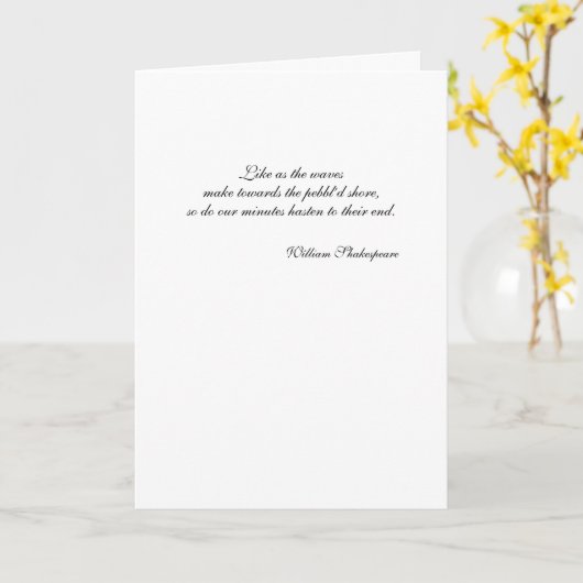 Carte Waves on Pebbled Shore Age Burn (Fleur jaune)