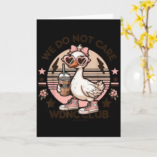 Carte Wdnc We Do Not Care Club Silly Goose (Fleur jaune)