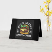 Carte we always together like burger and cheese (Fleur jaune)