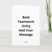 Carte We Are Better Together Teamwork Motivational Graph (Dos)