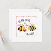 Carte We Bee-long Together Flat Card (Devant/Arrière en situation)