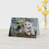 CARTE WE BOTH WISH "YOU" A VERY HAPPY "BIRTHDAY" (Fleur jaune)