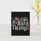 Carte We Can Do Hard Things Motivational Education Schoo (Fleur jaune)