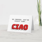 Carte We Checked You're Really Done Retirement (Devant)