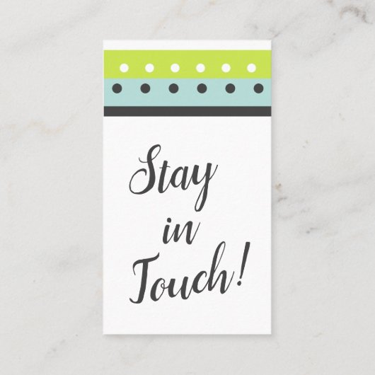 Carte "We have Moved" en chaux, bleu et gris foncé (Dos)