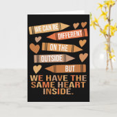 Carte We Have The Same Heart Inside Unity Black History  (Fleur jaune)