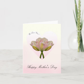 Carte We Love You Tulips in Heart Mother's Day Card