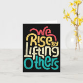 Carte We Rise By Lifting Others - Motivational Insration (Fleur jaune)
