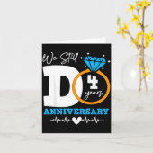 Carte We Still Do 4 Years Funny Couple 4th Wedding Anniv (Fleur jaune)
