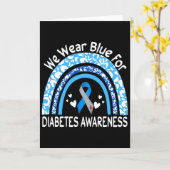 Carte We Wear Blue For Diabetes Awareness Rainbow Leopar (Fleur jaune)