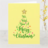 Carte We wish you a merry Christmas (Fleur jaune)