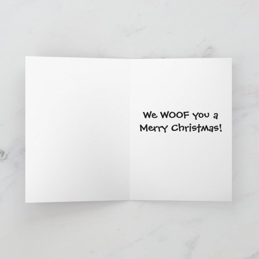 Carte We Woof you a Merry Christmas (Intérieur)