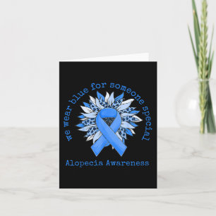 Carte Wear Blue Alopecia Awareness Sunflower Leopard