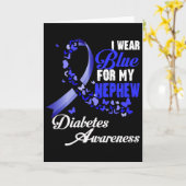 Carte Wear Blue For My Nephew T1d Diabetes Awareness Blu (Fleur jaune)