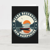 Carte Weare Reservoir New Hampshire Sunset T Shirt (Devant)
