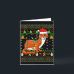Carte Weasel Christmas Lights Funny Santa Ugly Sweaters<br><div class="desc">Weasel Christmas Lights Funny Santa Ugly Sweaters Xmas</div>