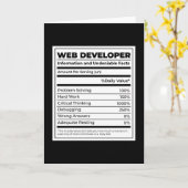 Carte Web Developer Funny cadeau neutre (Fleur jaune)