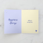 Carte Wedding Anniversary Purple and cream photo (Intérieur)