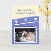 Carte Wedding Anniversary Purple and cream photo (Fleur jaune)