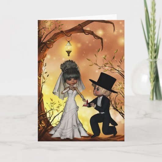 Carte Wedding Congratulations for Halloween Wedding (Devant)