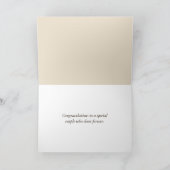 Carte Wedding Date and Names in an Open Book (Intérieur)