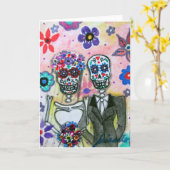 Carte Wedding Dia de los Muertos par Prisarts (Fleur jaune)