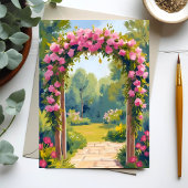 Carte Wedding Flower Arch | Watercolor Marriage Card
