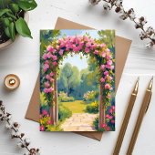 Carte Wedding Flower Arch | Watercolor Marriage Card