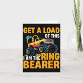 Carte Wedding Iam The Ring Bearer Funny Monster Truck Bo (Devant)