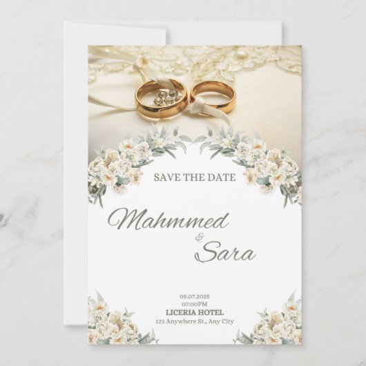 Carte Wedding Invtation (Devant)