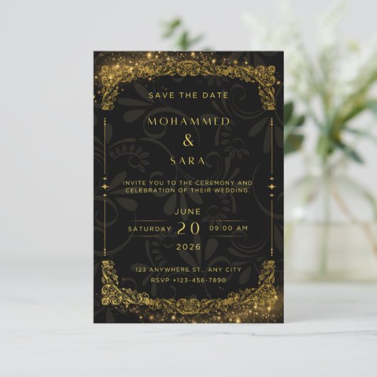 Carte Wedding Invtation  (Debout devant)