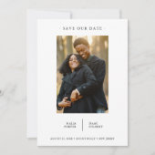 Carte Wedding Modern Fancy Minimalist Photo Couple (Devant)